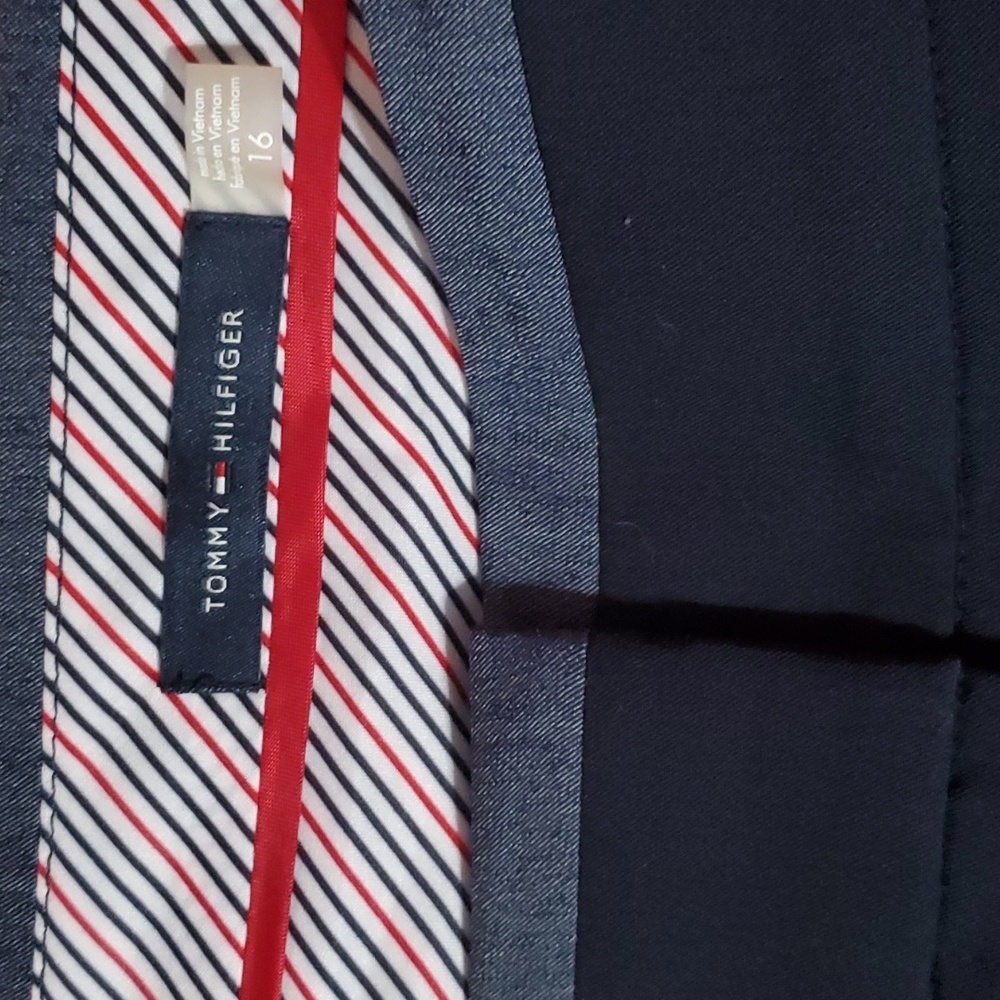 Tommy Hilfiger navy blue boot leg slacks